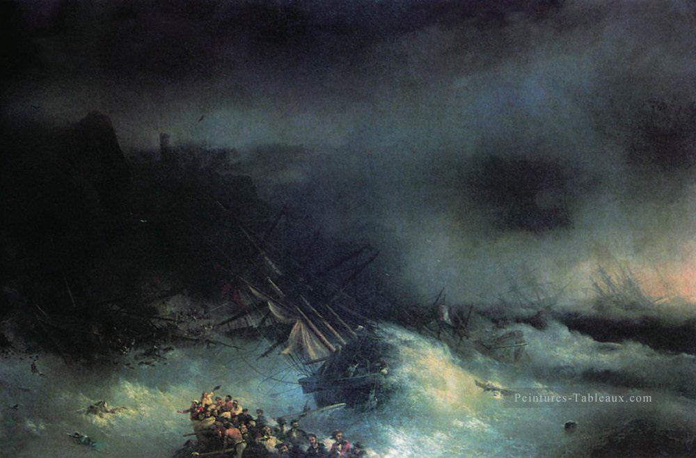 tempête naufrage du navire étranger Ivan Aivazovsky Peintures à l'huile